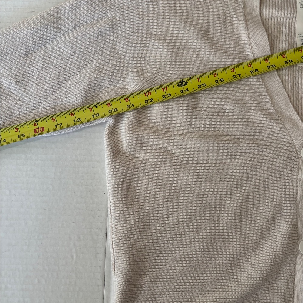 Lululemon Merino Wool-Blend Oversized Boxy Cardigan White Opal Womens SZ8 - Picture 11 of 11